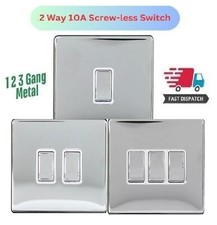 Single or Double Light Switch 1 or 2 Gang 2 Way Wall On/Off Switch