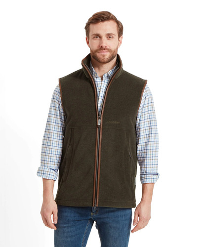 Oakham fleece gilet - gilet, olive