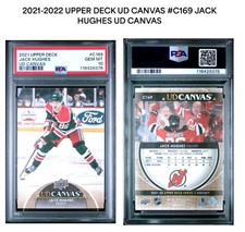 2021-22 Upper Deck Series 2 UD Canvas Jack Hughes #C169 PSA 10 GEM MT