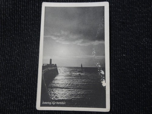 Entering ayr harbour postcard - ayr,