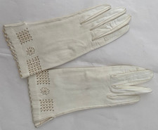 BEAUTIFUL WHITE LEATHER GLOVES