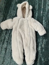 Mamas and Papas Fur Pramsuit/snowsuit Size Newborn New  Excellent Condition