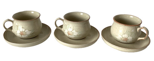 Denby daybreak cups - cups, saucers