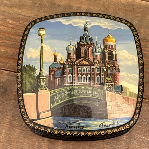 Russia lacquer trinket - , box