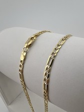 Solid 9ct Gold Figaro 18 Inch