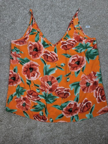 Bright orange floral - orange,