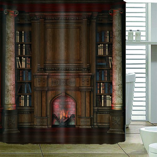 Stove and bookcase shower - stove,