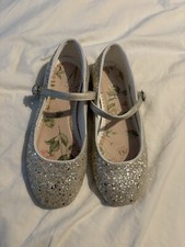 NEXT Occasion Shoes Glitter silver gold ombre Size UK 13 bridesmaid flower girl