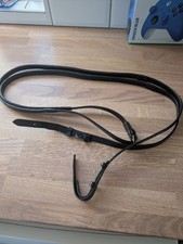 Rubber grip leather reins
