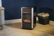 Manhattan Black Real Flame Heater