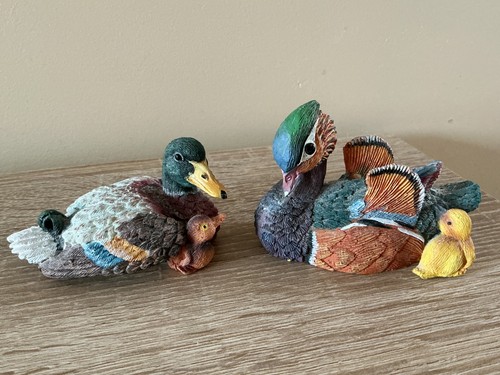Hand painted duck figurines - duck,