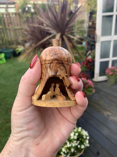 Christmas bell nativity wood - bell,