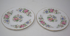 Royal Stafford Rochester Side Plates Gold Edged Bone China x2 Pair VGC