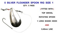 5 FLADEN FLOUNDER SPOON RIGS #