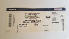 The Vamps Metro Radio Arena Newcastle ticket stub  2017