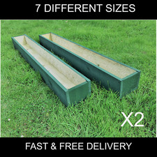 2x Green Garden Planters