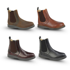 Mens Grafters Chelsea Ankle Boots Leather Twin Gusset Farm Boys Comfort Lined