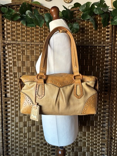 Vintage mustard yellow leather - mustard,