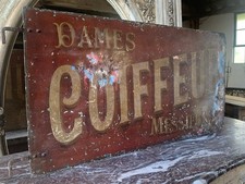 Antique French Double Sided Hairdresser Shop Sign