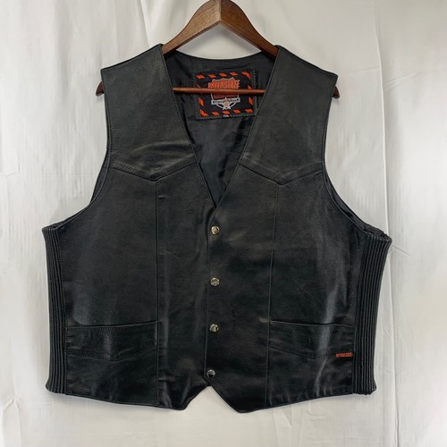 Interstate leather biker vest - interstate,