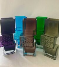 GLASS VASES IN STYLE OF WHITEFRIARS DRUNKEN BRICKLAYER 13"  (Please read fully)