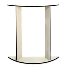 Thin Semi-Circle Console Table in Laser-Cut Plywood for Modern Small Spaces