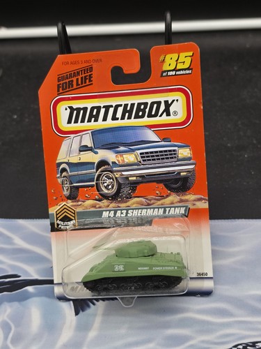 1998 matchbox sherman - m4,