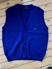 PRINGLE ROYAL BLUE WAISTCOAT 100% WOOL NICK FALDO COLLECTION SCOTLAND UKM 42 GC