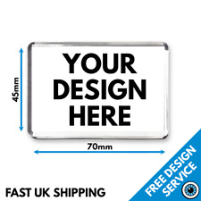 70 x 45mm Custom Printed Magnet • Personalised Fridge Magnets Medium Size Print 