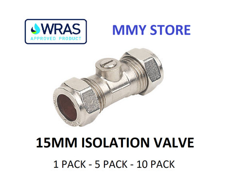15mm isolation valve chrome - isolation,