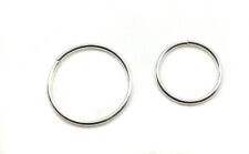2 x 925 Sterling Silver Seamless Nose Ring Hoop Small 6mm 8mm