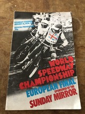 SPEEDWAY PROGRAMME - World Championship European Final Wembley 31 August 1974