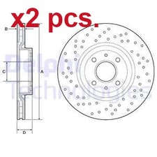 X2 PCS FRONT BRAKE DISC ROTOS