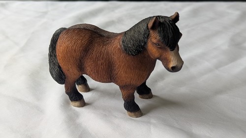 Shetland brown pony statue - shetland,