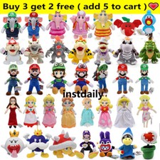 Anime Super Mario Bros Plush Toys Soft Stuffed Doll Kids Birthday Xmas Gifts UK