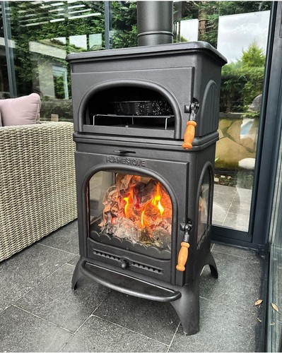 Cast iron wood stove - , with