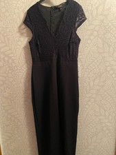 lipsy size 14 black party jump suit worn once