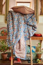 BNWT'S STUNNING EMMA BRIDGEWATER PATCHWORK ANTIQUE ROSE HEARTS QUILT BEDSPREAD