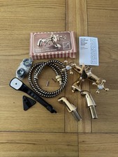 Heritage Pillar Mounted Bath/shower Mixer Gold Plated. Brand New Set Bristan