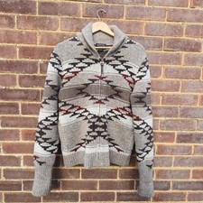 Pendleton Brown SALT CREEK SHETLAND ZIP CARDIGAN Small
