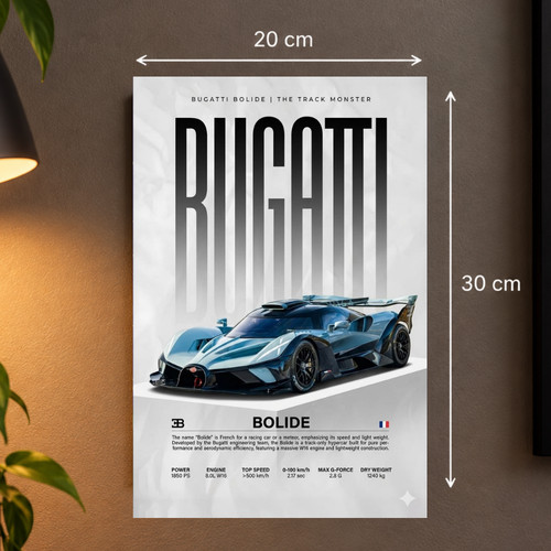 Metal plate bugatti bolide - metal,