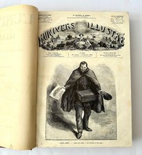 Bound volume L'Univers Illustré 1886 French weekly journal b&w engravings
