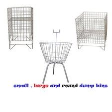  White Square Round Dump Bin
