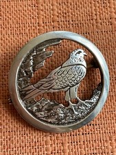 Vintage Scottish Silver Bird of Prey Brooch, Sea Eagle, Osprey by Malcolm Gray