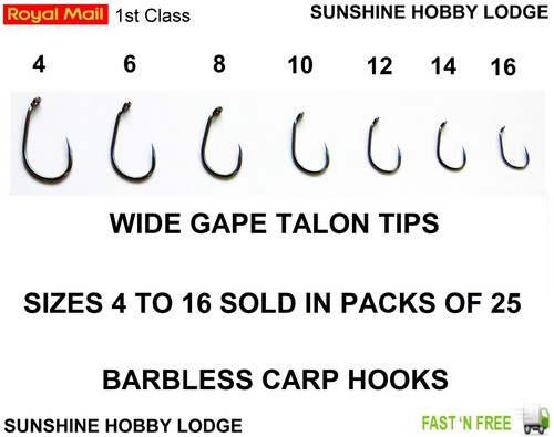 Carp fishing hooks wide - wide, gape