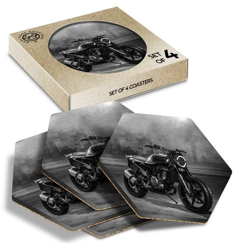 Hexagon coasters bw - x,