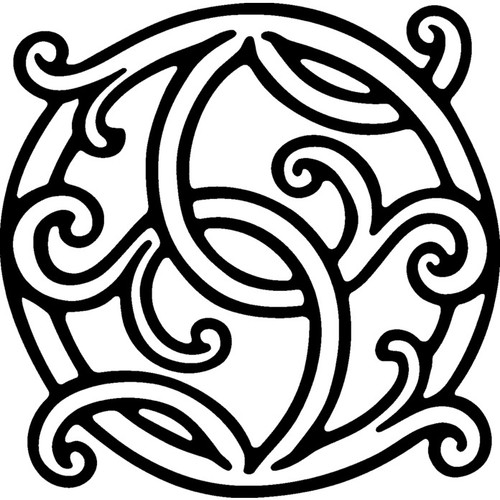Celtic knot unmounted - knot', rubber