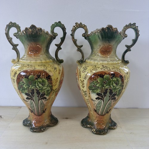 Antique pair victorian vases - antique,
