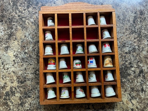 Wooden thimble display - display, case