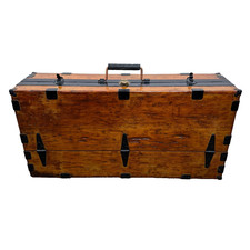 Antique Tool Box Carpenter Wood Working Wooden Hinged Drawer